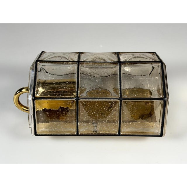 German Glass and Metal Wall Lamp from Glashütte Limburg, 1960s-1970s For Sale - Image 12 of 18