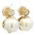 Circa 1990 18k White Gold South Sea Pearl and 1.00 Ct Diamond Earrings For Sale