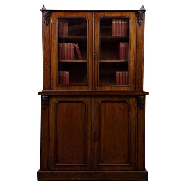 Antique Victorian Mahogany Bookcase, 1880 For Sale - Image 12 of 12