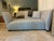 Authentic Donghia asymmetrical upholstered daybed / settee featuring dramatic angled arms and sculptural modern lines....