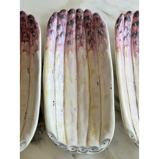 LastCHANCE!Made in Italy Asparagus Plates - Set of 4 For Sale - Image 4 of 8