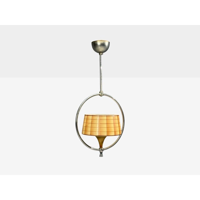 Swedish Modern, Pendant Light, Glass, Metal, Sweden, 1930s For Sale - Image 4 of 11