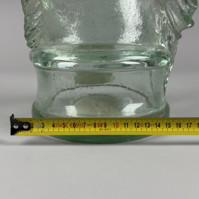 Large Green Artistic Glass Unicorn Bottle, 1970s For Sale - Image 12 of 14