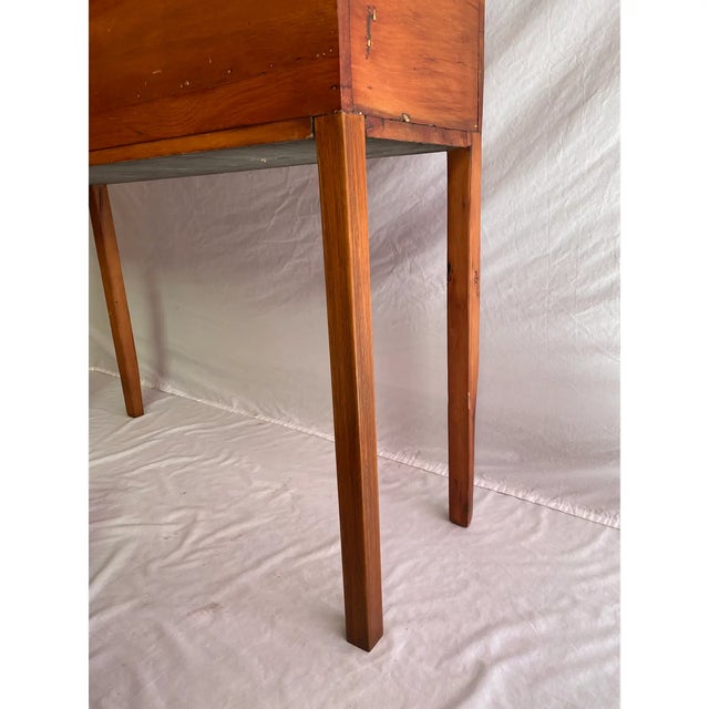 19th Century Antique Farmhouse American Country Pine Chest For Sale - Image 10 of 12