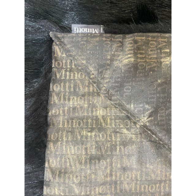 Minotti Alps Rug in Black New Zealand Sheepskin, Italian Modern Design For Sale - Image 11 of 14