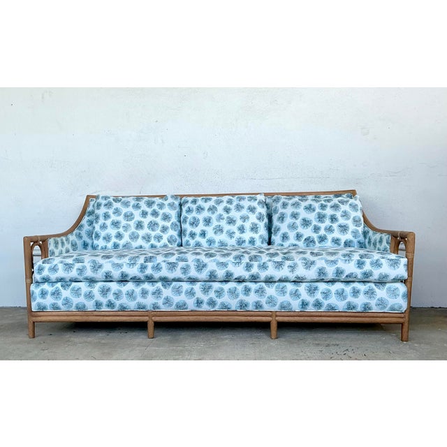 Vintage McGuire Rattan Rings Sofa in Peter Fasano for John Roselli “Sconset” For Sale - Image 11 of 12