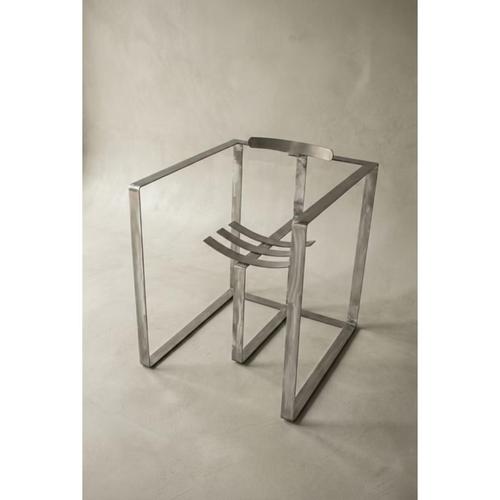 Diaframma Geometrical Armchair in Stainless Steel by Metalmorphosis Studio Unique Piece Dimensions: D 80 x W 70 x H 70 cm....