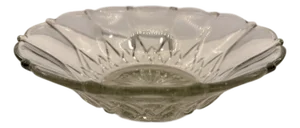 Early 20th Century Farmhouse Clear Pressed Glass Diamond Pattern