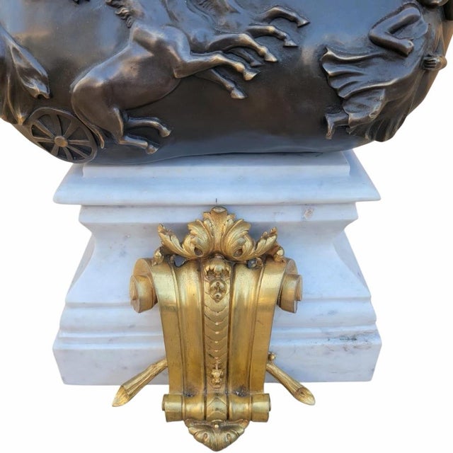 Vintage Italian Grand Tour Bronze Bust of Julius Augustus Caesar For Sale In Chicago - Image 6 of 10