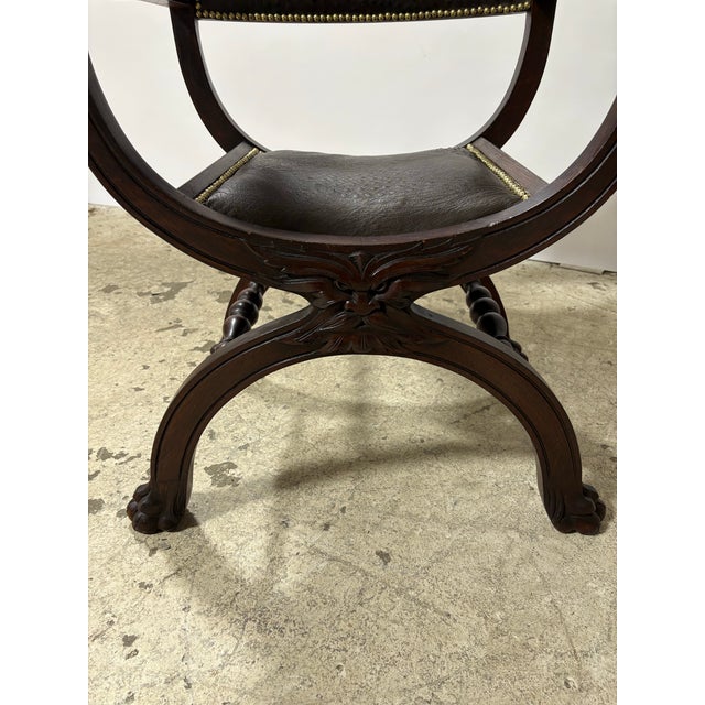 Late 19th Century Renaissance Revival Lion Motif Arm Chair For Sale - Image 10 of 10