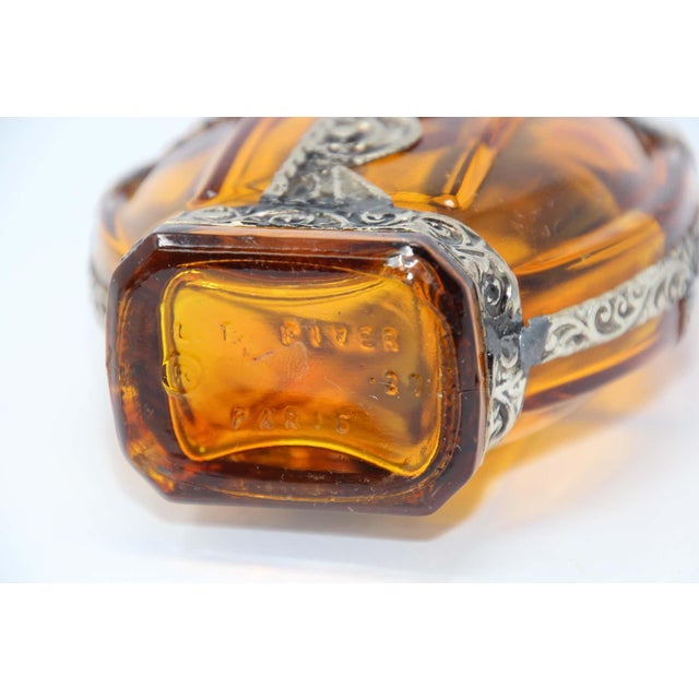 1960 Moroccan Amber Glass Perfume Bottle by Berber Tribes For Sale In Palm Springs - Image 6 of 8