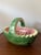 Vintage Ceramic Watermelon Basket Serving Bowl With Handle | Hand-Painted Mid-Century Summer Entertaining Fruit Basket For Sale - Image 6 of 9