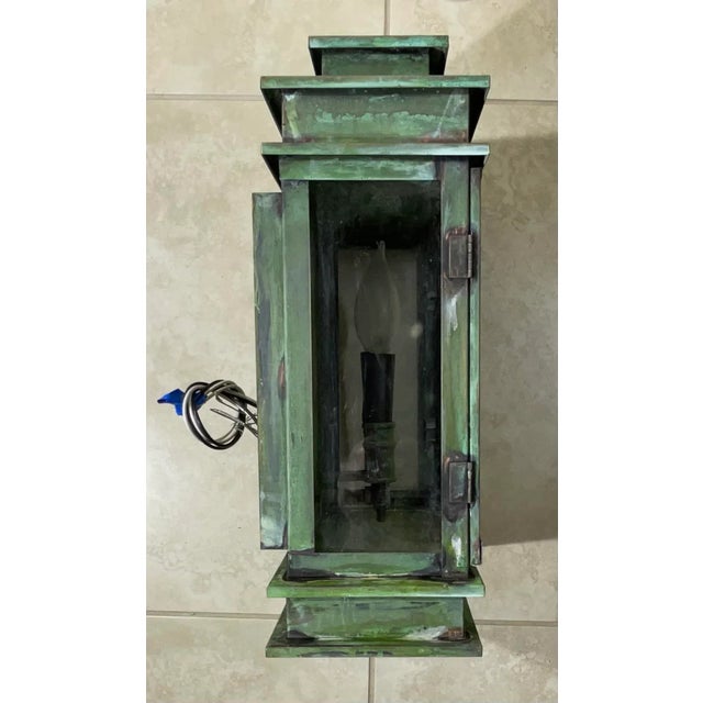 Handcrafted Solid Brass Wall Lantern For Sale - Image 10 of 11