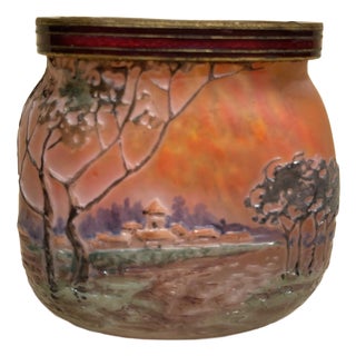 Vase in Glass Paste from Legras For Sale