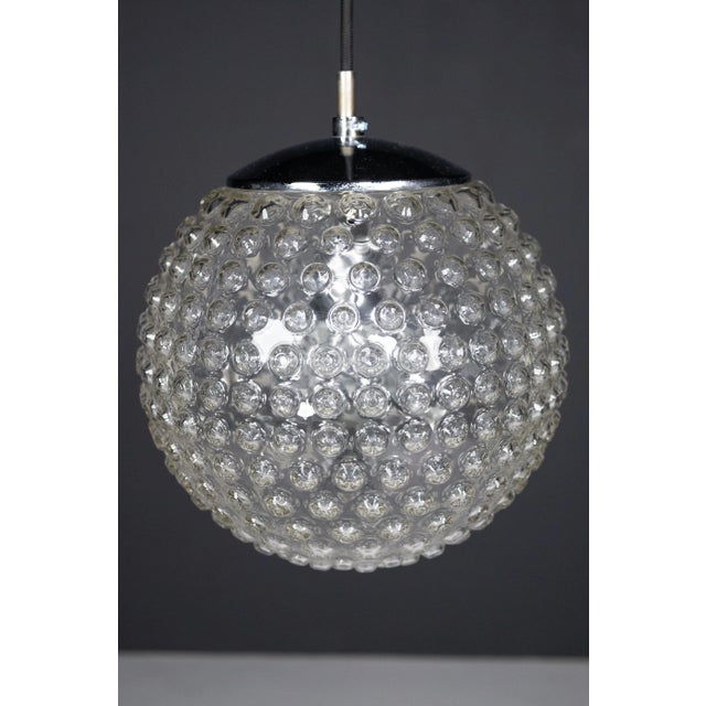 Large Chrome and Bubble Glass Pendant by Rolf Krüger for Staff, Germany, 1970s For Sale - Image 12 of 12