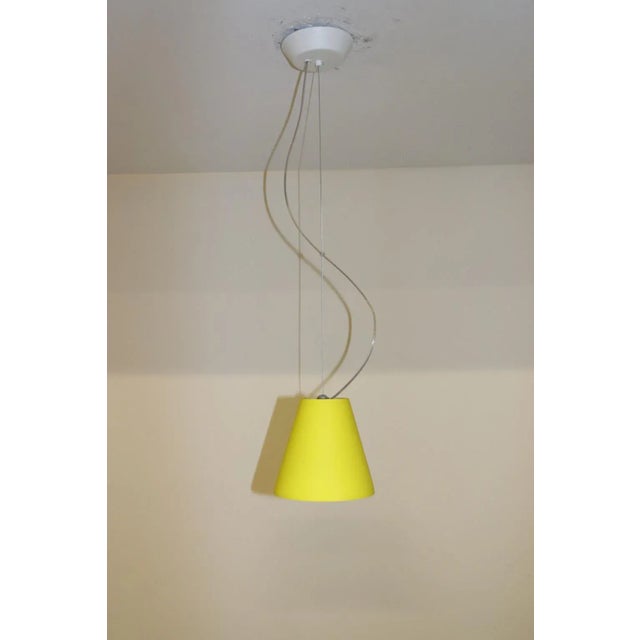 Modern Murano Yellow Glass Pendant Lamp For Sale - Image 9 of 9