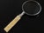 1970s Vintage Decorative Magnifying Glass With Carved Bone Handle and Silver Plate Frame For Sale - Image 5 of 6