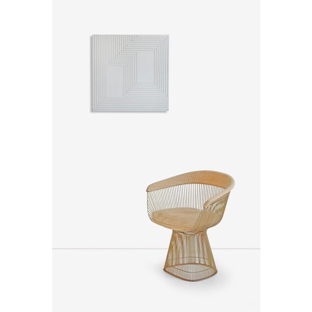 Craig Ellwood Painting Titled "For Josef - Silver #1" 1979-80 Painted Masonite and Plywood Elwood Mid-Century Modern...