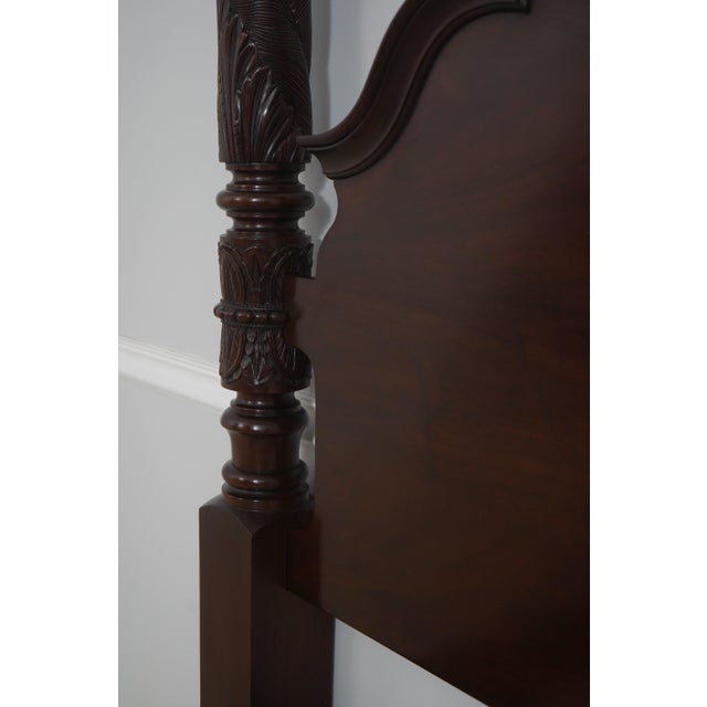 Stickley Colonial Williamsburg Carved Mahogany Queen Poster Bed For Sale - Image 10 of 18