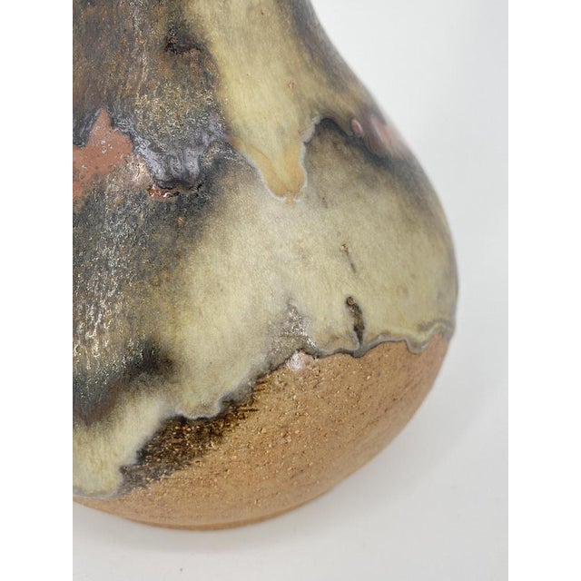 Brown Studio Ceramic Model 1918 Vase with Running Glaze from Axella, Denmark, 1960s For Sale - Image 8 of 18