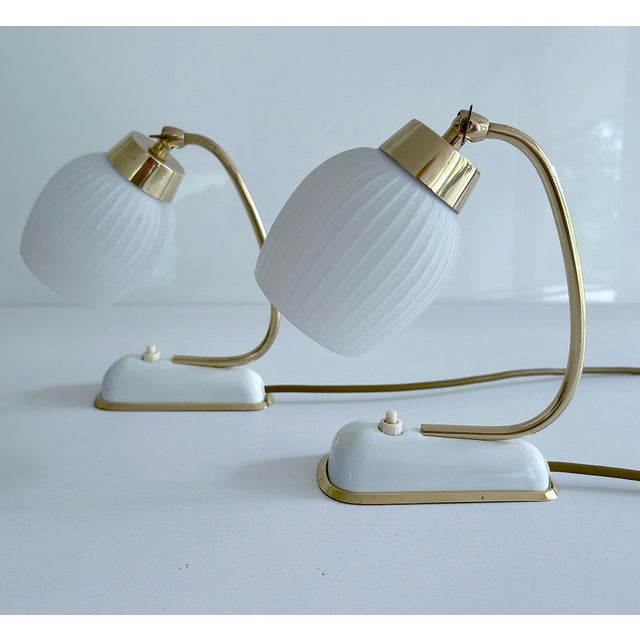 Metal Vintage Table Lamps, 1950s, Set of 2 For Sale - Image 7 of 15