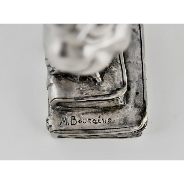 Art Deco Bronze Owl Bookends by Marcel Bouraine, 1925, Set of 2 For Sale - Image 10 of 13