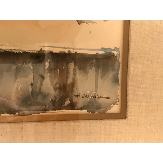 French French Signed Watercolor Painting For Sale - Image 3 of 4
