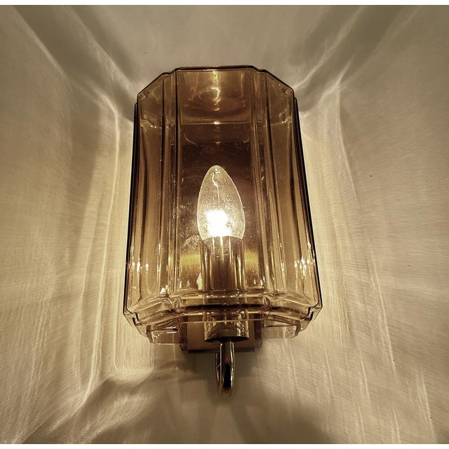Vintage Glass Sconces from Limburg, 1970s, Set of 2 For Sale - Image 11 of 15