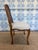French Provincial Set of Six Carved Wood Cane Back Dining Chairs With Upholstered Seats For Sale - Image 3 of 6