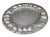 Silver Vintage Large Cipolla Pewter Serving Tray Adorn With Fruit For Sale - Image 8 of 8