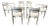 Restoration Hardware Arno Fabric Dining Chairs Complete Set of 6 | 4 Side Chairs & 2 Armchairs For Sale