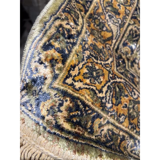 1970s Vintage Handmade Elegant Persian Rug Silk Tapestry For Sale - Image 9 of 11