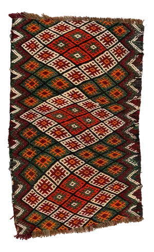 Vintage Turkish Kilim Runner Rug in Wool