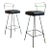 Pair of 1960s Mid-Century Modern Wrought Iron Swivel Bar Stools For Sale