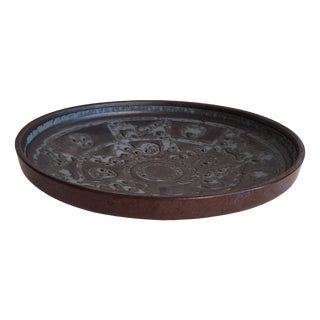 Vintage German Ceramic Bowl in Gray-Green-Brown Glaze from Carstens Tönnieshof, 1970s For Sale