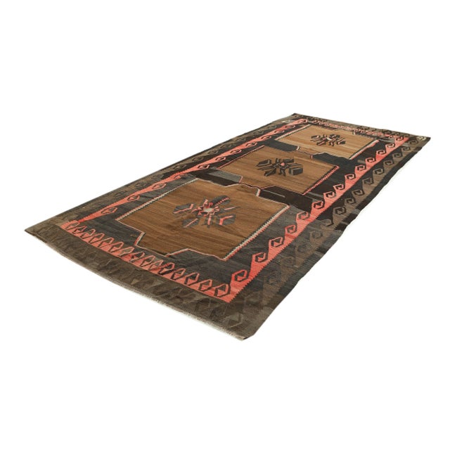 Traditional Mid 20th Century Vintage Decorative Large Kilim Rug For Sale - Image 3 of 7