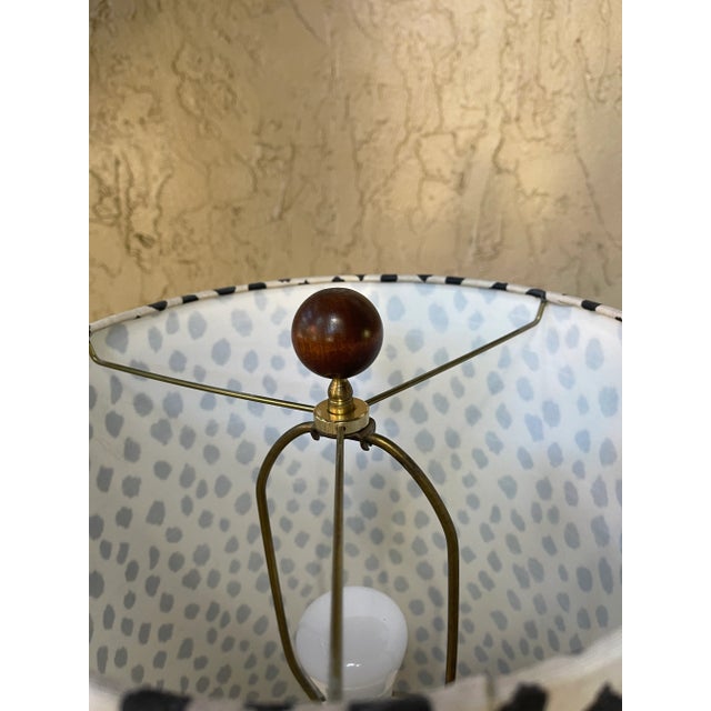 Early 20th Century Hand-Painted Vintage Tea Canister Lamps With Custom Shades - a Pair For Sale - Image 5 of 9