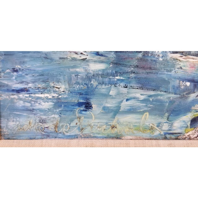 1960s Vintage Rural Bay Oil Impasto Landscape Painting For Sale - Image 11 of 13