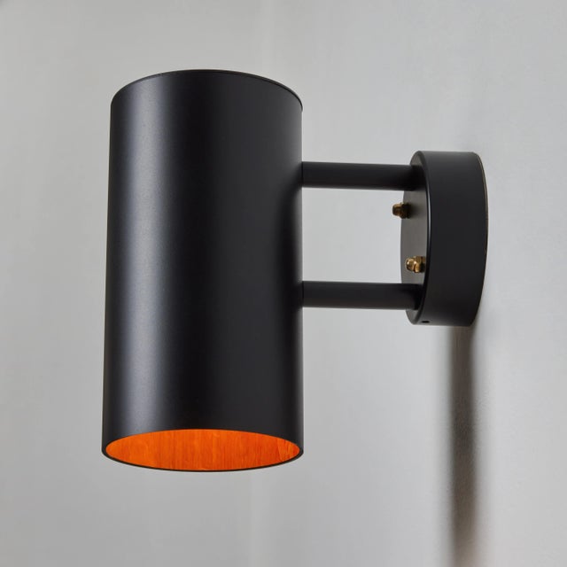 Mid-Century Modern Hans-Agne Jakobsson C627/110 'Rulle' Outdoor Sconces in Black - a Pair For Sale - Image 3 of 12