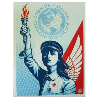 Shepard Fairey (Obey), Angel of Hope and Strength, Screen Print For Sale
