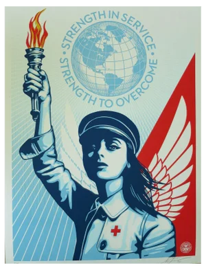 Shepard Fairey (Obey), Angel of Hope and Strength, Screen Print