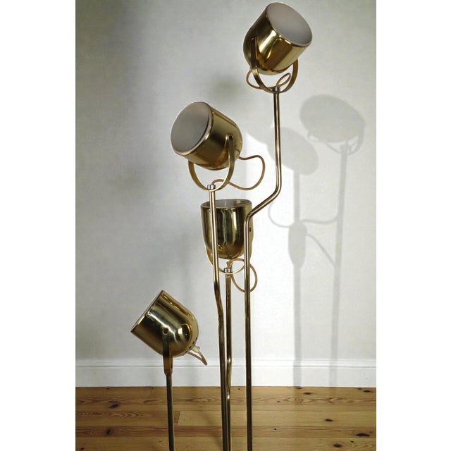Goffredo Reggiani Vintage Floor Lamp in Gilt Metal by Goffredo Reggiani, 1970s For Sale - Image 4 of 18