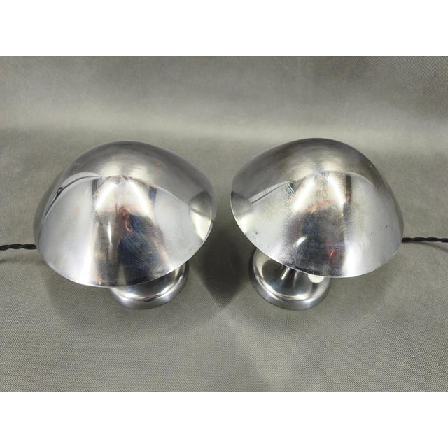 1930s Bauhaus Chrome Adjustable Table Lamps, Former Czechoslovakia, 1930s, Set of 2 For Sale - Image 5 of 15
