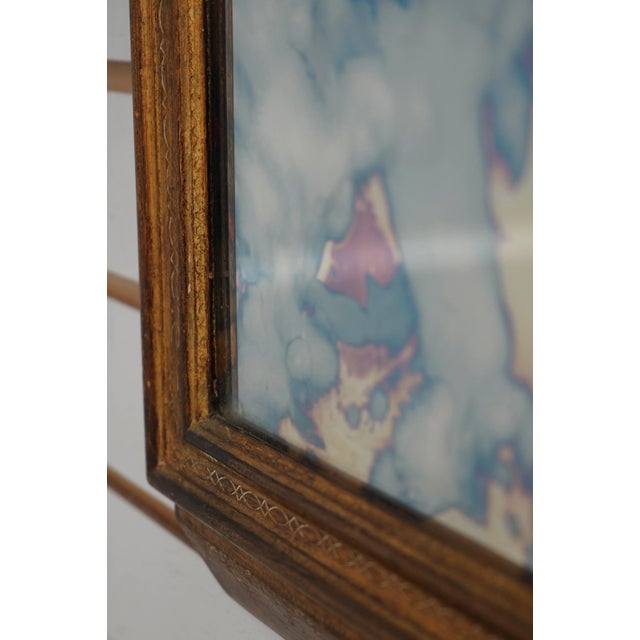 Italian Gold Frame Small Trumeau Mirror For Sale - Image 4 of 11