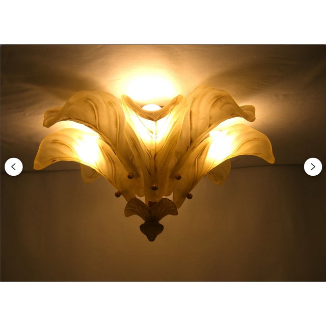 A superb work of glass art, attributed to "degue-verreries", most elegant foliage theme. in impeccable condition with...