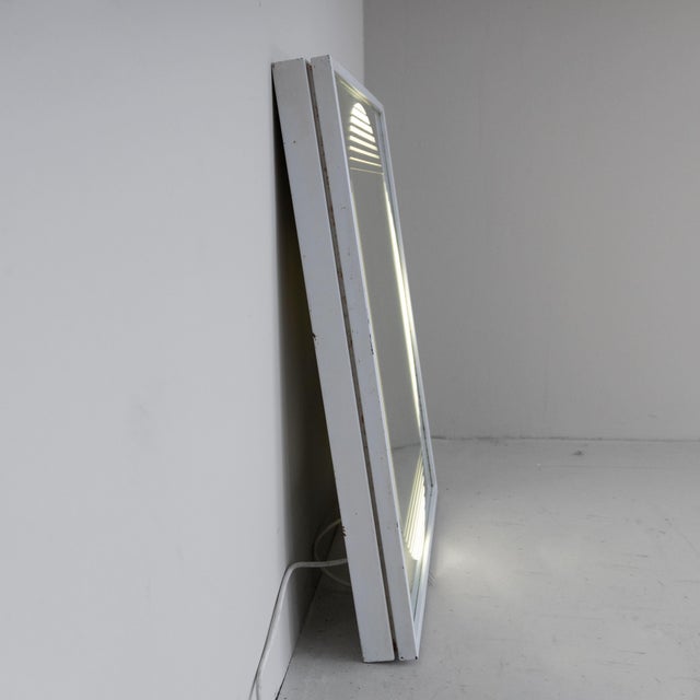 Black Brama Mirror by Gianni Celada for Fontanaarte, 1970s, in Worn conditions. Designed 1970 to 1979 I have official...