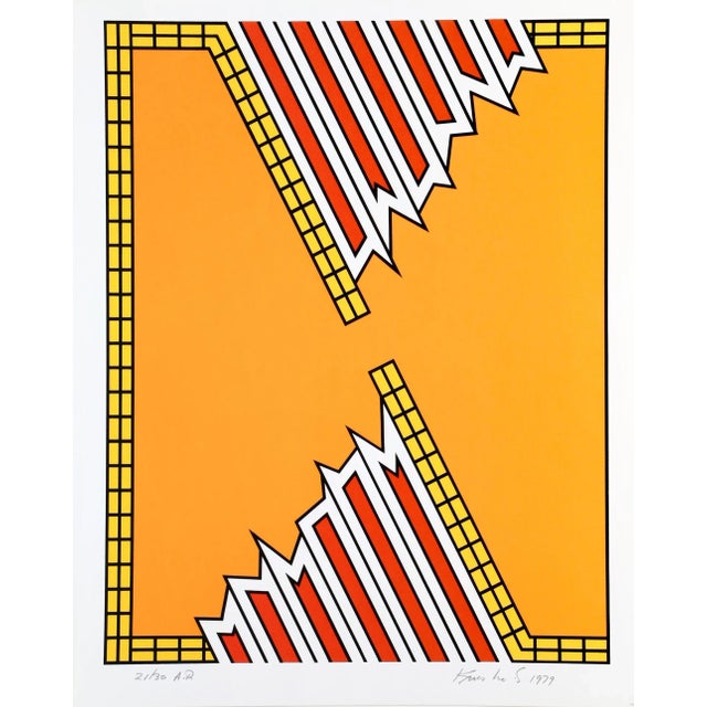 Artist: Nicholas Krushenick, American (1929 - 1999). Title: Deep Down Orange. Year: 1979. Medium: Serigraph, signed and...