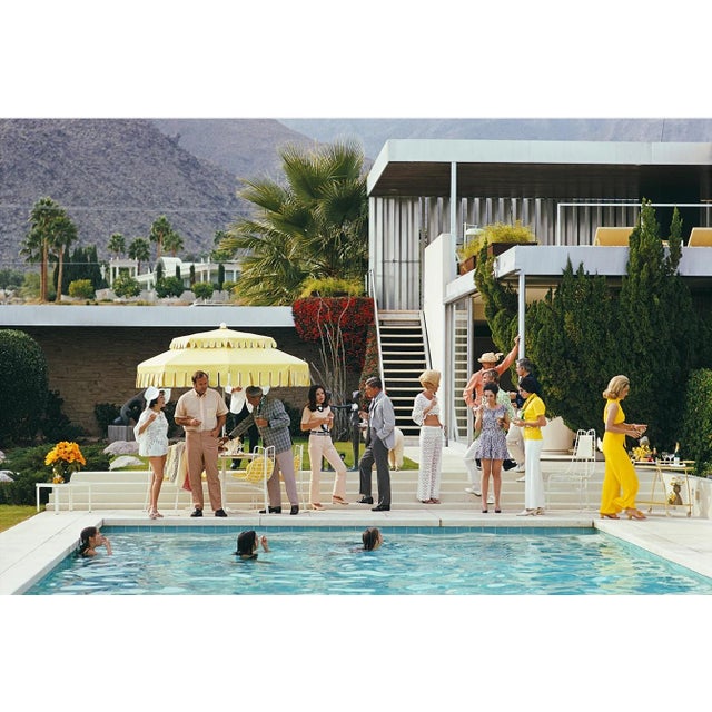 Mid-Century Modern Slim Aarons, Poolside Host, Limited Edition Estate Stamped Photographic Print, 1980s For Sale - Image 3 of 3