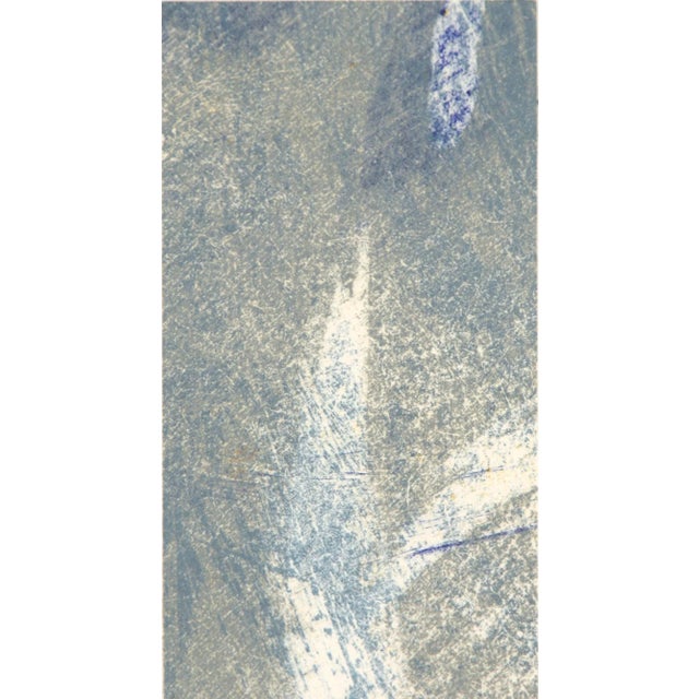 Postmodern Delicate Abstract Lithograph in Pale Blues and Greys by Will Peterson For Sale - Image 3 of 5