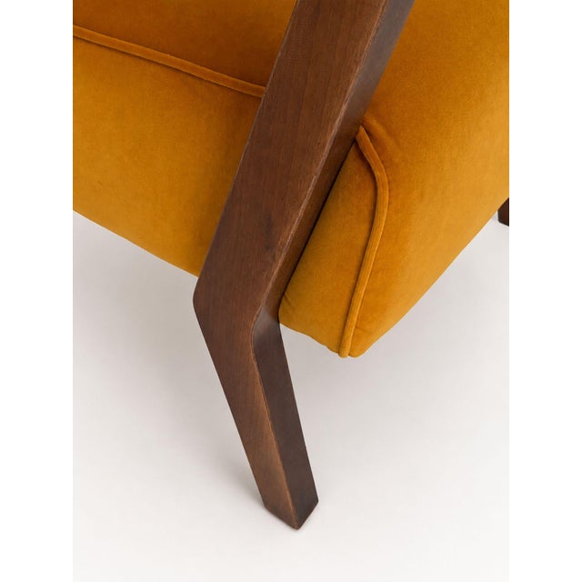 Vintage Italian Armchairs in Orange Velvet, 1960s, Set of 2 For Sale - Image 9 of 13